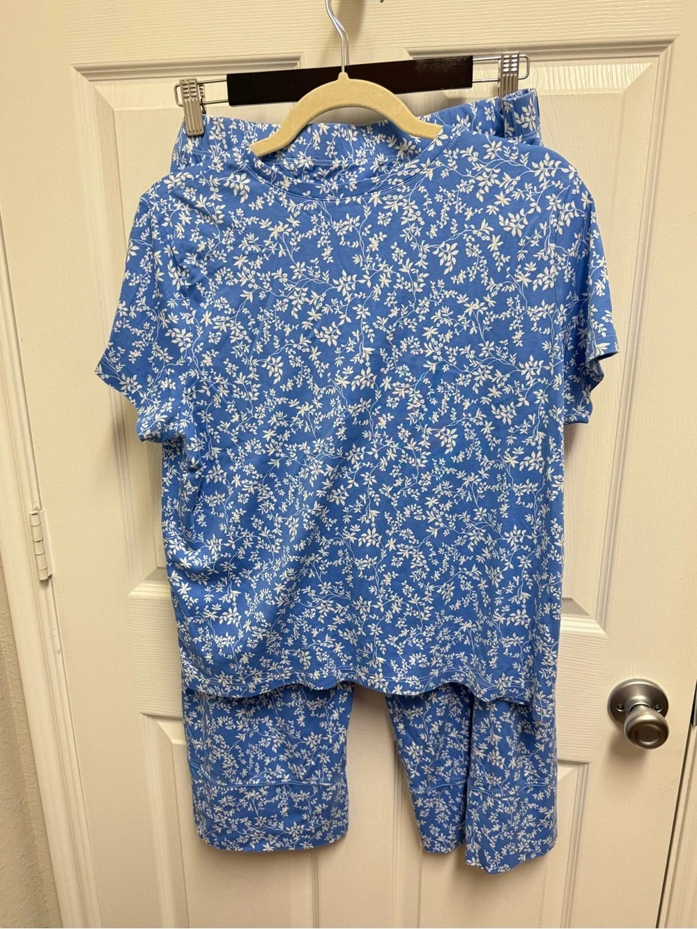 Lake Pajamas Blue Floral Short Sleeve Pajama Set